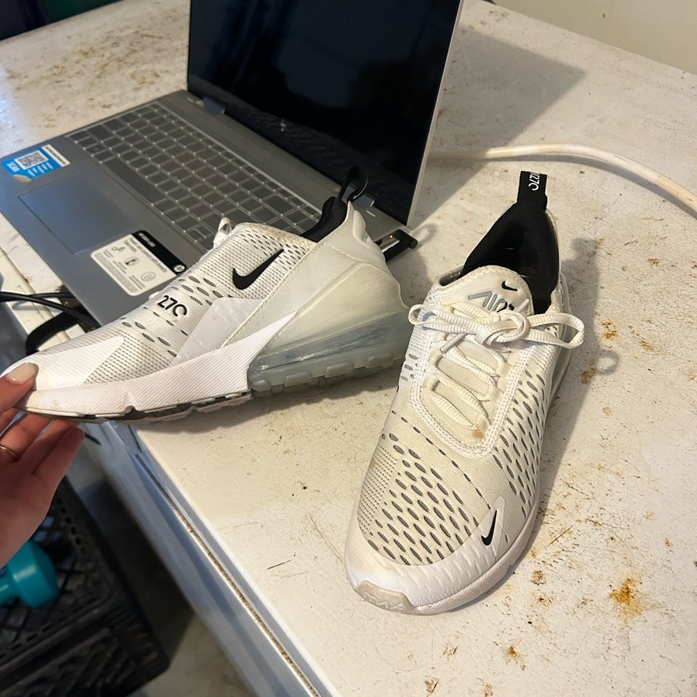 Nike Air 27s. Only worn a handful of times. Once washed they will be brand new.